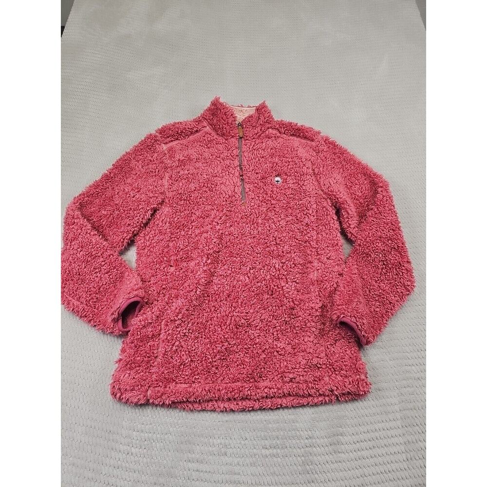 Southern Shirt Womens Small Pink Sherpa Fleece Quarter Zip Pull Over